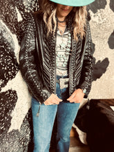 Load image into Gallery viewer, Double D Ranch Black Solstice Ceremony Leather Jacket