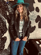 Load image into Gallery viewer, Double D Ranch Black Solstice Ceremony Leather Jacket