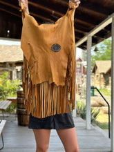 Load image into Gallery viewer, Upcycle Natural Deer Hide Leather Fringe Purse by Keep It Gypsy
