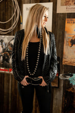 Load image into Gallery viewer, Double D Ranch Black Solstice Ceremony Leather Jacket