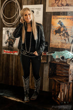 Load image into Gallery viewer, Double D Ranch Black Solstice Ceremony Leather Jacket