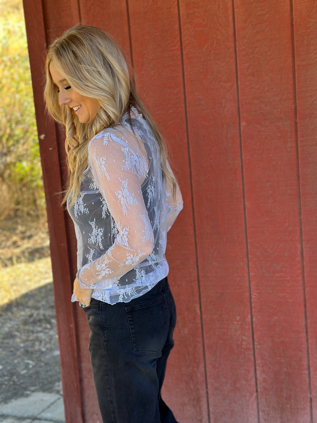 Violet Lace Long Sleeve