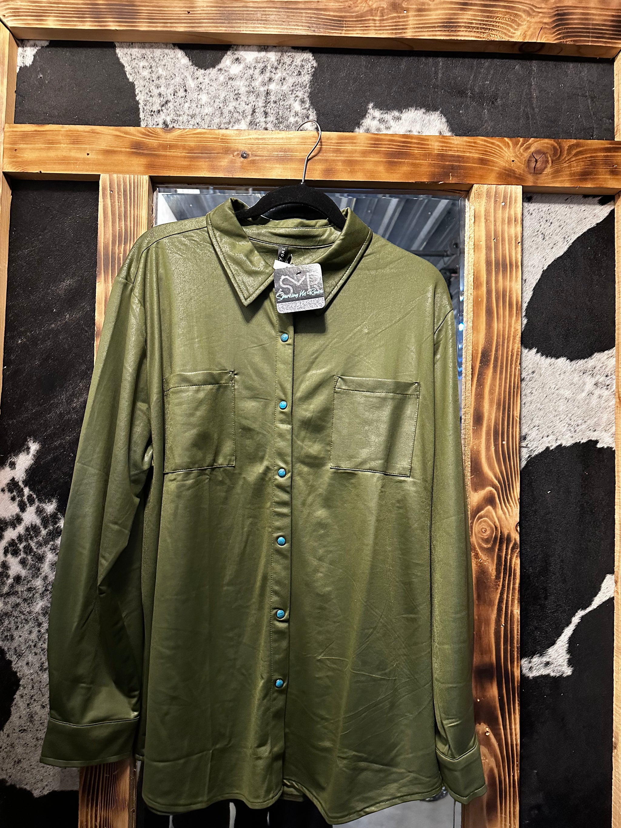 Becca Olive Blouse – Sparkling M Ranch Boutique
