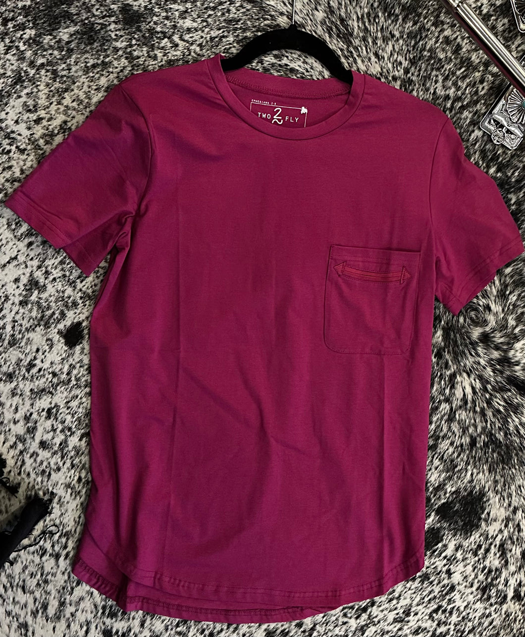 Raspberry Arrow Pocket Shirt