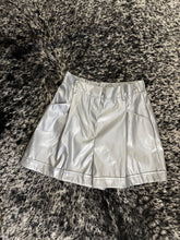 Load image into Gallery viewer, Silver Pleather Shorts
