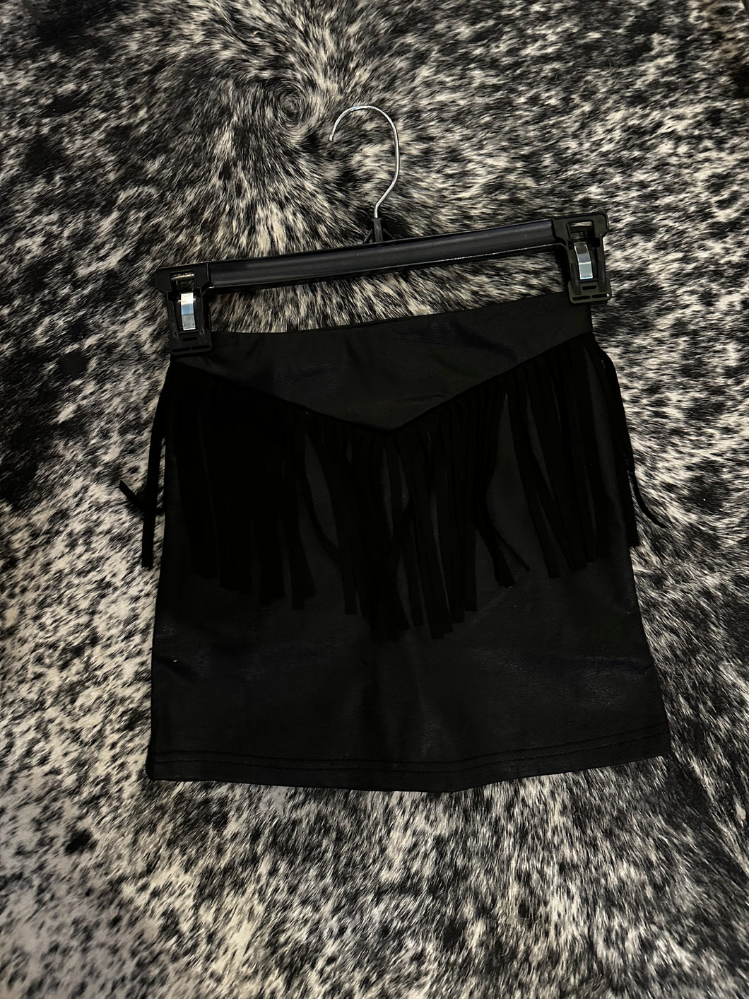 Lively Black Fringe Skort