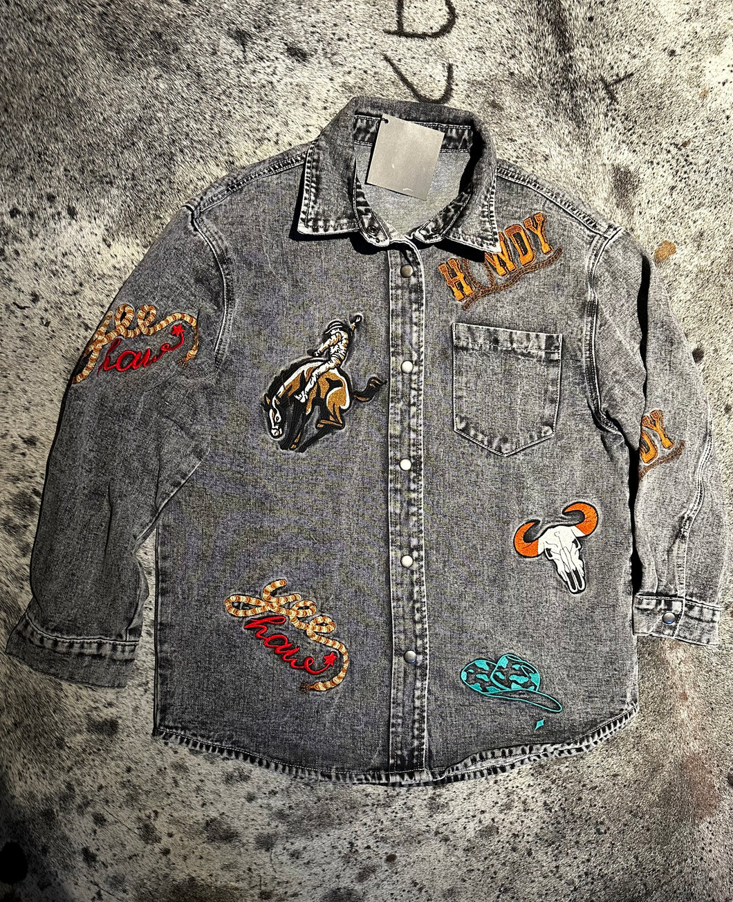 Wild West Embroidery Denim Jacket