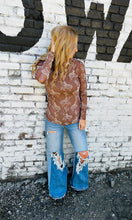 Load image into Gallery viewer, Brown Velvet Mesh Top
