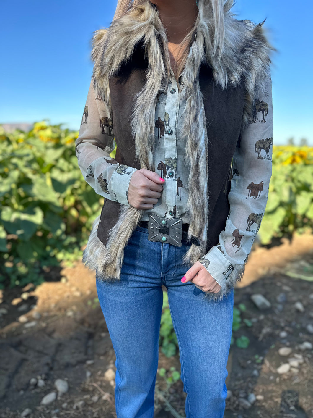 Stunning Tasha Polizzi Luxe Vest