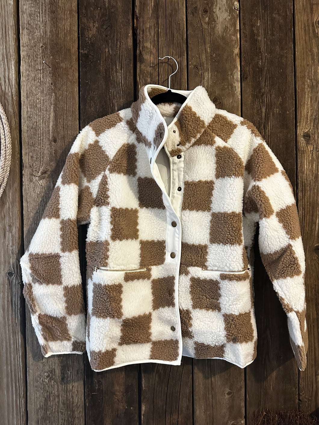 Checkerboard Printed Jacket