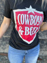 Load image into Gallery viewer, Texas True Cowboys &amp; Beer Graphic T-Shirt
