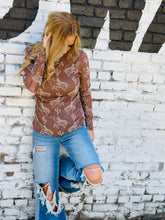 Load image into Gallery viewer, Brown Velvet Mesh Top
