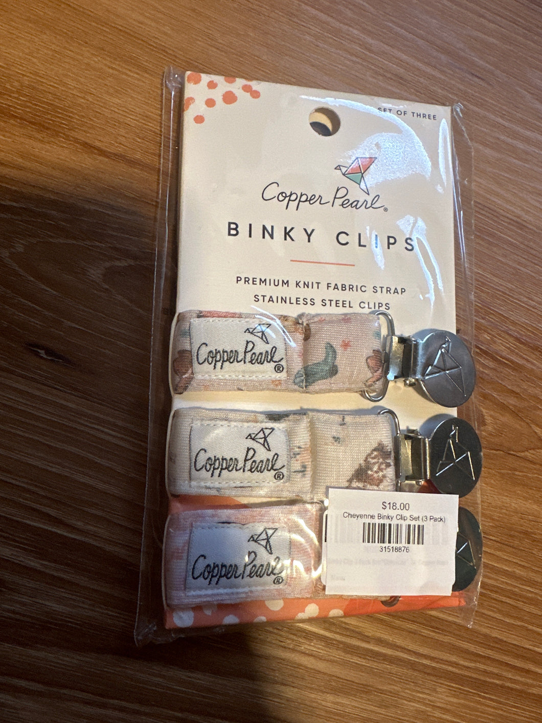 Cheyenne Binky Clip Set (3 Pack)