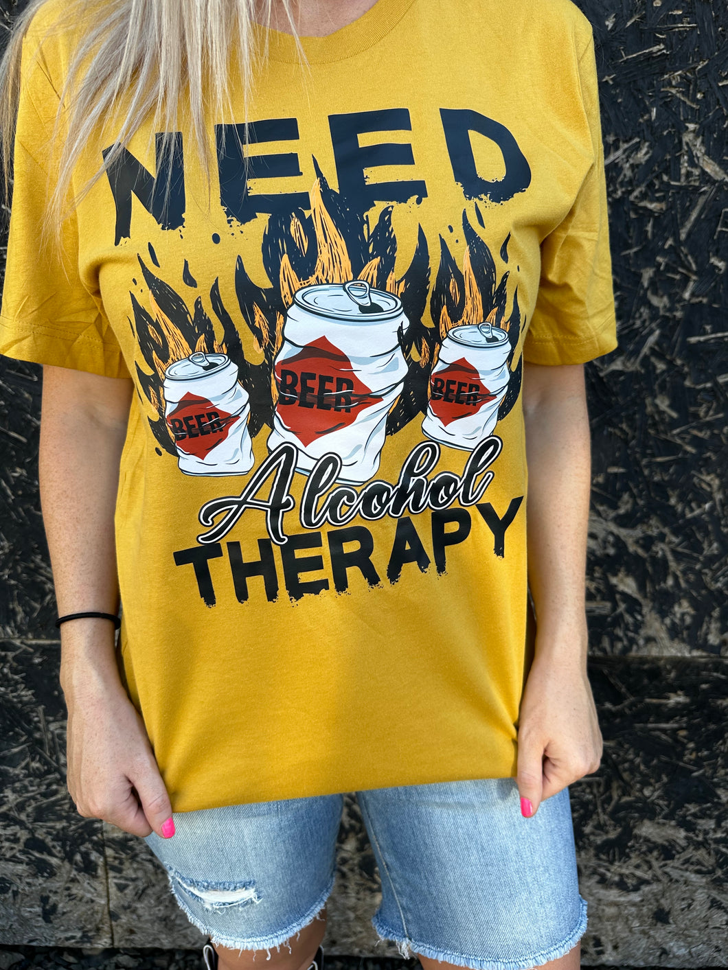 I Might Need Alcohol Therapy Graphic T-shirt