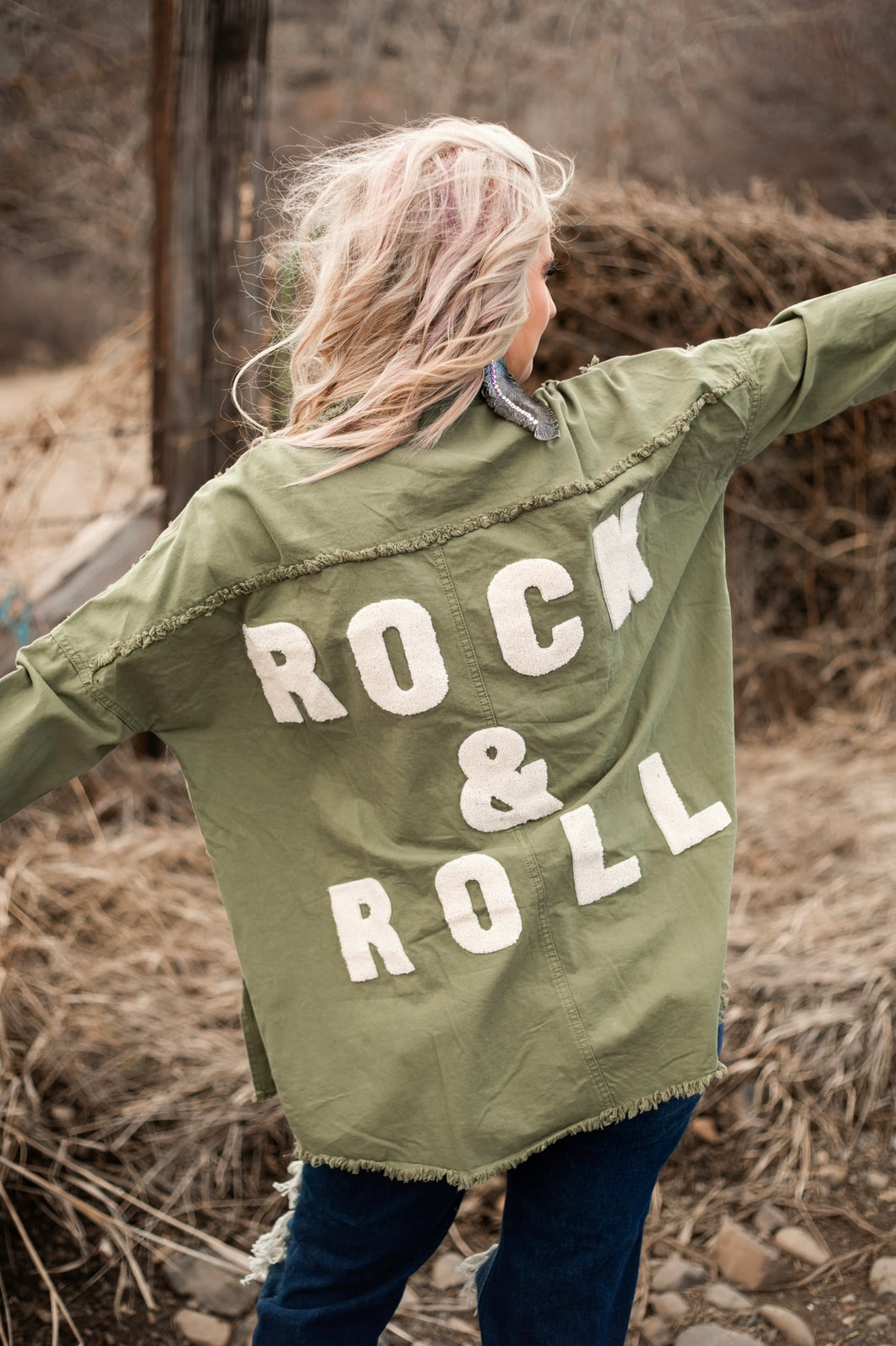 Let it Rock Shacket Olive