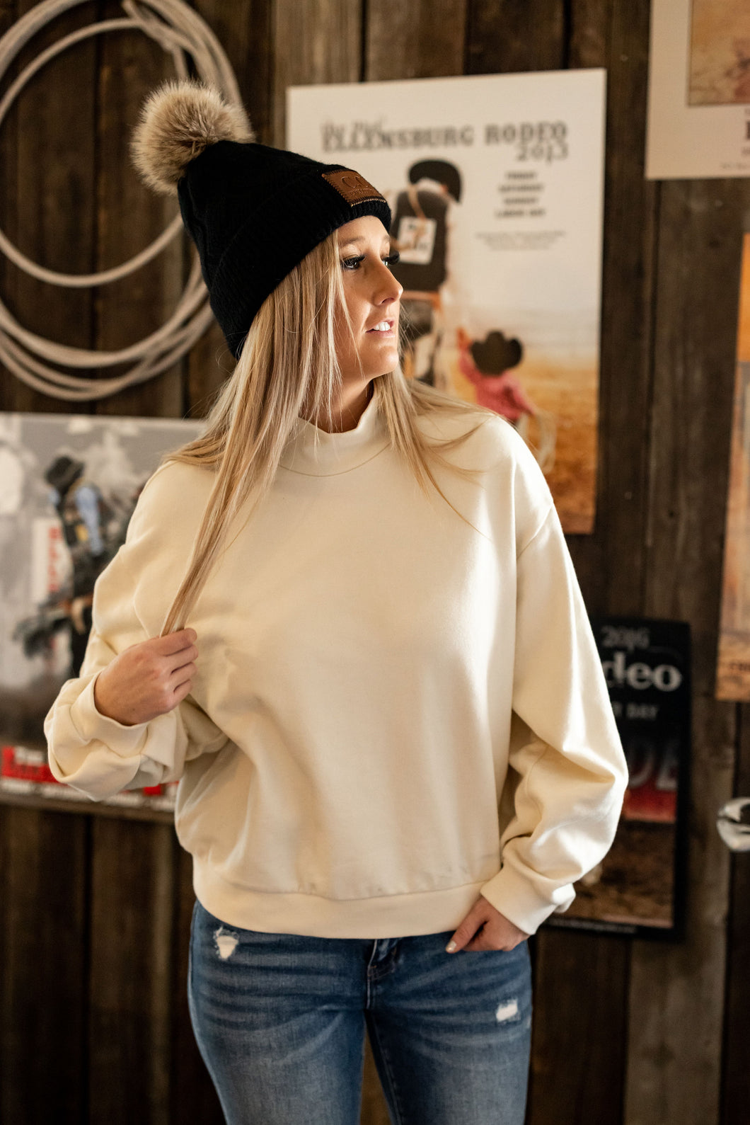 High Neck Sweatshirt