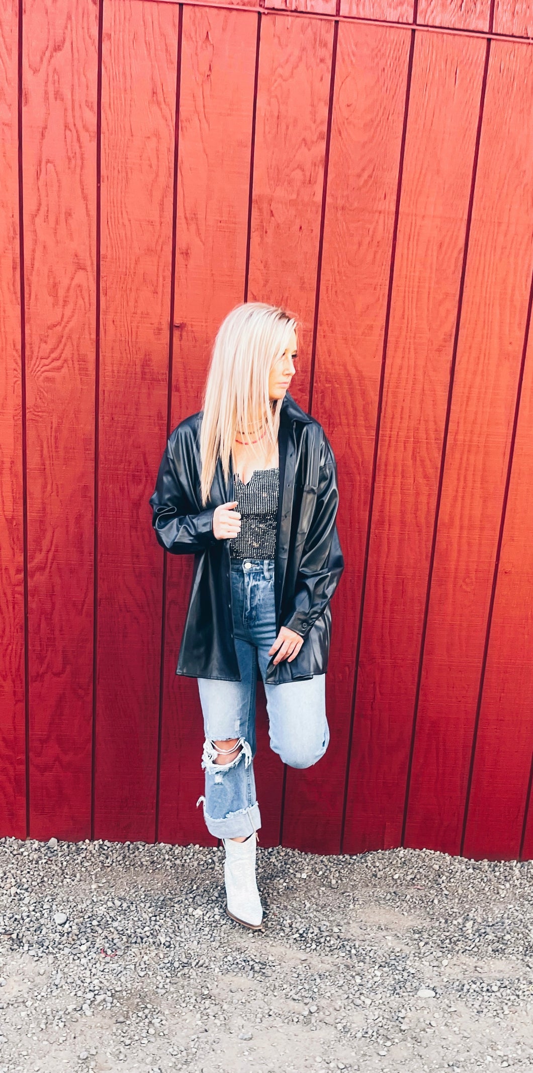 Faux Leather Jacket