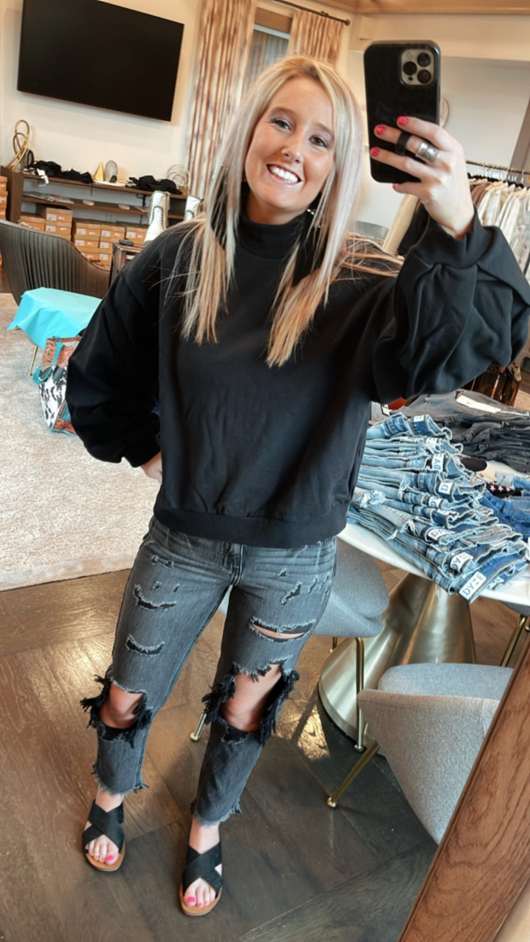 High-Neck Sweatshirt